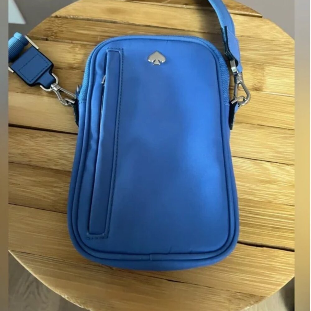 kate spade Jae North South Phone Crossbody bag purse blue nwot - Picture 9 of 9